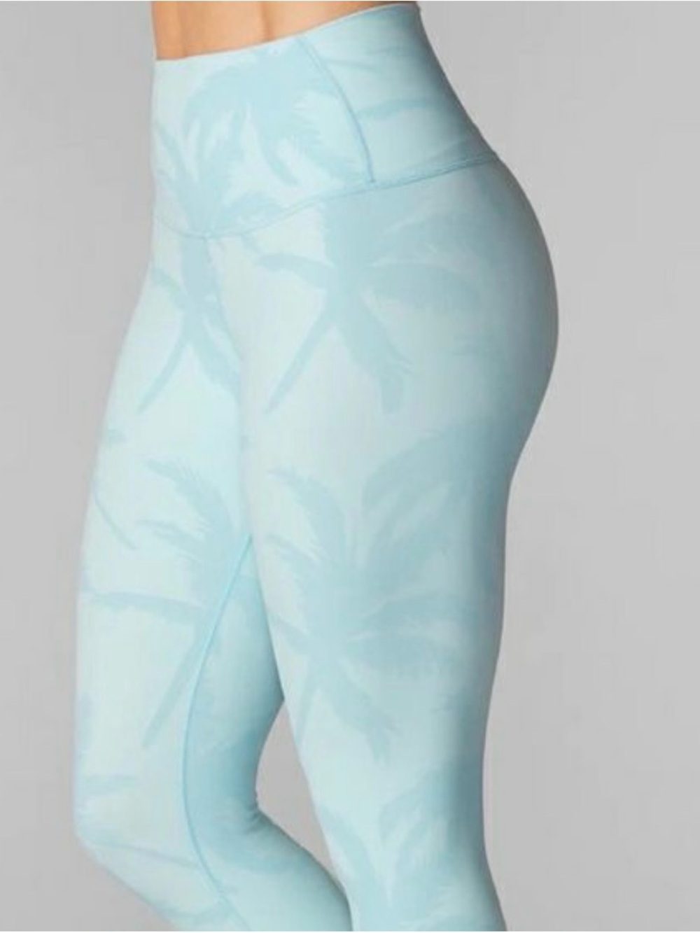 Tavi Noir 7/8 High waisted Light Blue Palm Print Leggings